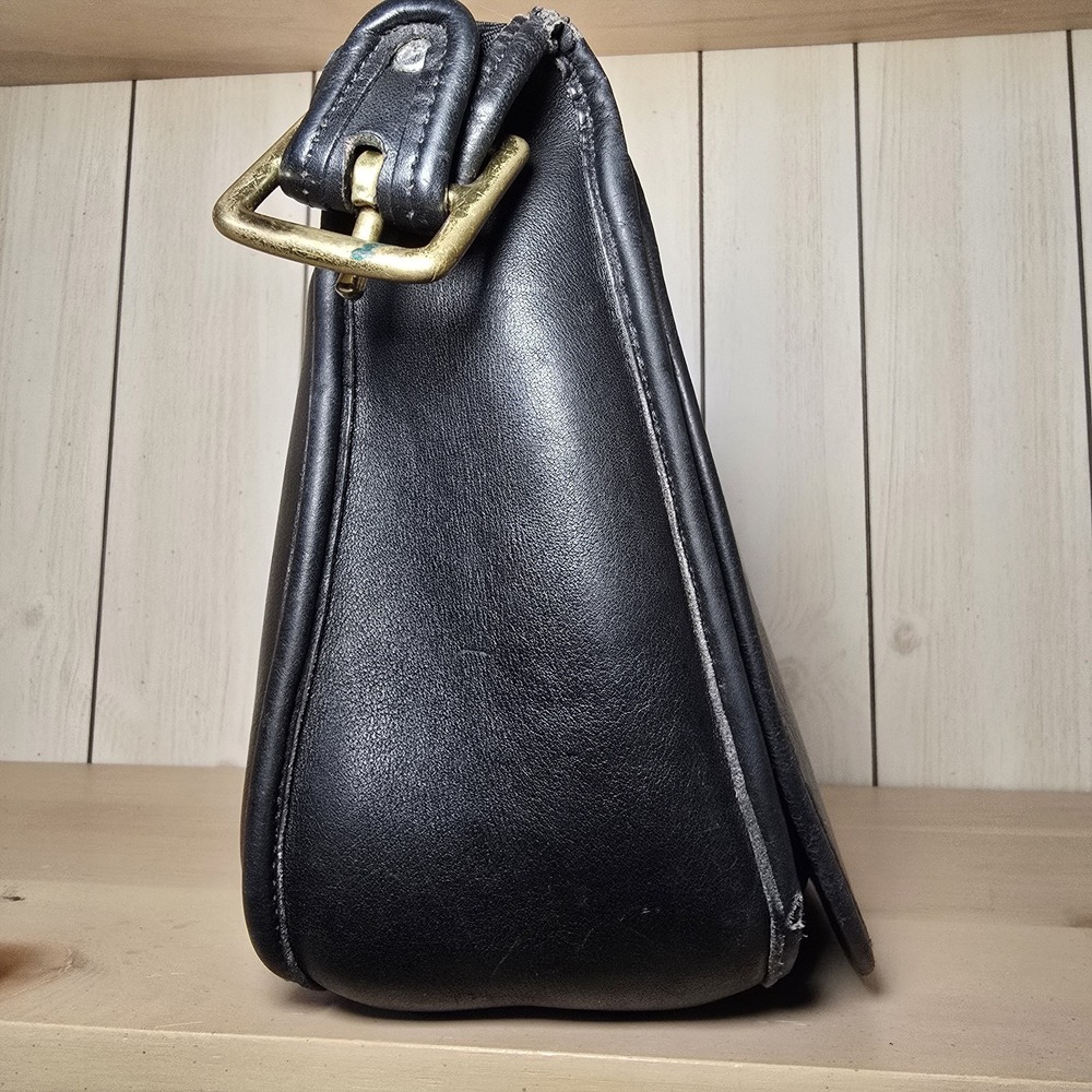 Vtg Coach Patricia's Legacy Crossbody Saddle Flap Bag 9951 Black Leather READ - Picture 3 of 16